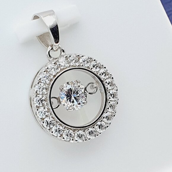 "#925 Sterling Silver Cubic Zircon Pendant for Women/Girls, US925P1124 - Picture 9 of 10